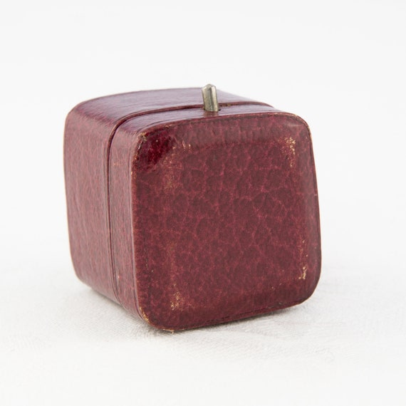 Vintage Red Leather Ring Box, Arther Kay & Bro, R… - image 10