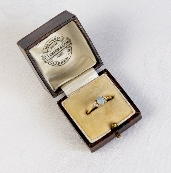 Vintage E Lenton & Son Ring Box London – Rich bro… - image 1