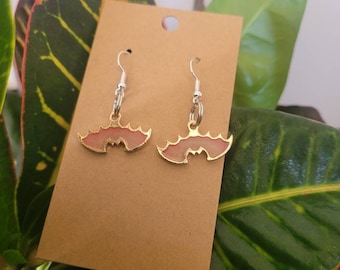 Ombre Pastel Goth Bat Pendientes colgantes