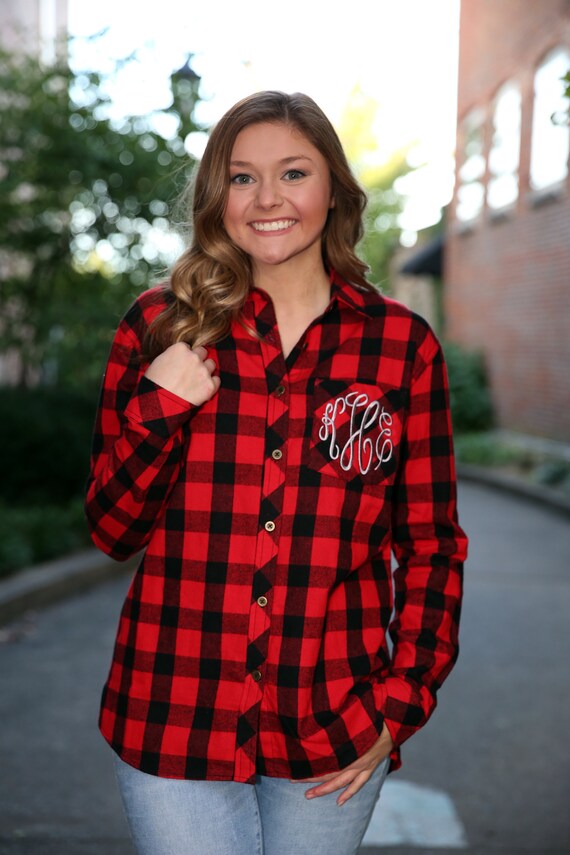 women's monogrammed button down shirts
