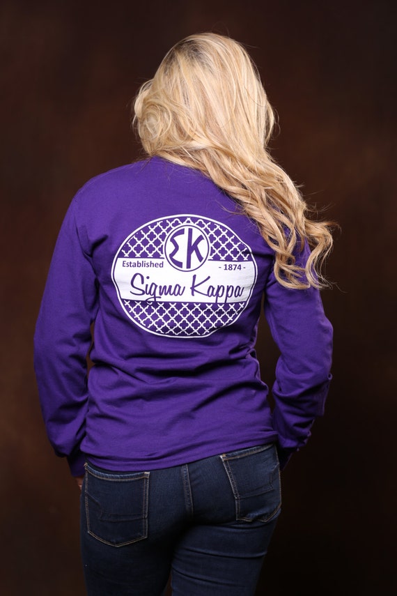Sigma Kappa 1874 Long Sleeve Letter Shirt 149700 | Etsy