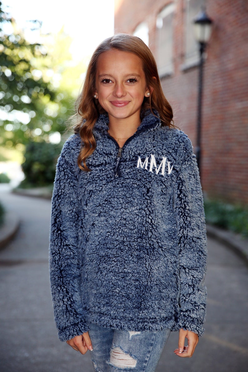 Monogrammed Sherpa Pullover With Hood Monogram Sherpa Pullover 2025