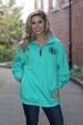 Charles River 1/4 Zip Monogram Pullover - Bridesmaid Gift - Office Gift - Oversized Sweatshirt 