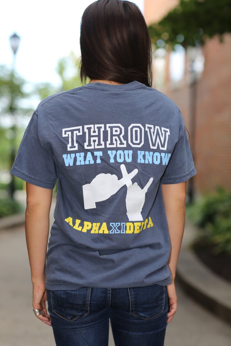 Alpha Xi Delta Throw What You Know Comfort Colors Short Sleeve Etsy