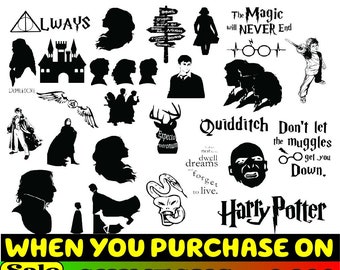 Bundle 26 Files Harry potter,SVG, PNG, DXF, Harry Potter svg, png, dxf, Harry potter digital,Harry potter bundle svg,png,dxf