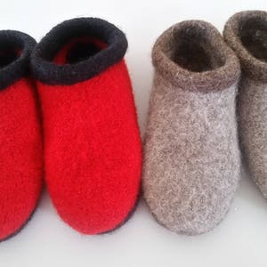 Wool felted slippers image 1