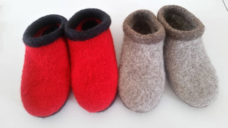 Wool felted slippers image 1