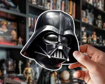 Darth Vader sticker! Premium vinyl waterproof sticker gift him her vader water bottle decal laptop desk starwars sticker notebook decal