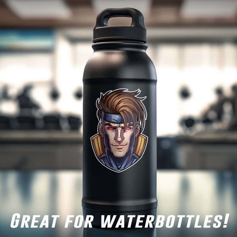 Gambit Sticker Xmen Gambit Sticker! Vinyl Sticker Waterproof Decal for Water Bottle ...