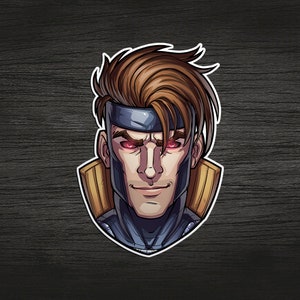 Xmen Gambit Sticker! vinyl sticker waterproof decal for water bottle sticker for laptop decal notebook sticker xmen comic sticker gift