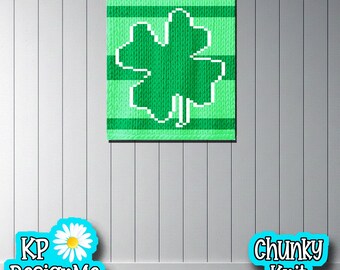 4 Leaf Clover Blanket Pattern: Chunky Finger Knit (Digital Download)