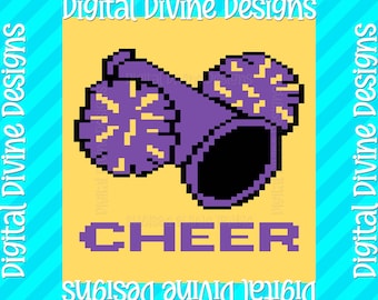 Cheer Megaphone Blanket Pattern: (Digital Download)