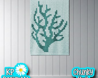 Coral Reef Blanket Pattern: Chunky Finger Knit Design (Digital Download)