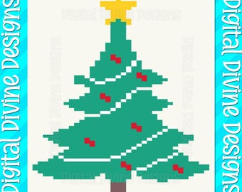 Christmas Tree Blanket Pattern: Chunky Knit Digital Download