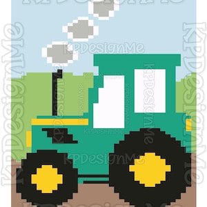 Tractor Blanket Pattern: Chunky Finger Knit Design (Digital Download)