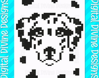 Dalmatian Face Blanket Pattern: Chunky Finger Knit Design (Digital Download)
