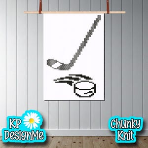 Patroon hockeydeken: grof vingergebreid ontwerp (digitale download)