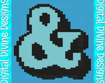 Modello per coperta con simbolo AND: filato spesso lavorato a maglia (download digitale)