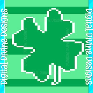 4 Leaf Clover Graphic Pattern for Chunky Finger Knit Blanket Digital Download, Pattern Only, St. Patrick&#39;s Day Blanket Pattern