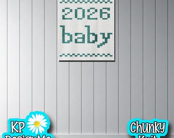 2026 Baby Blanket Graphic Pattern: Chunky Knit (Digital Download)