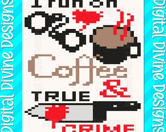 Coffee and True Crime Blanket Pattern: Chunky Finger Knit (Digital Download)