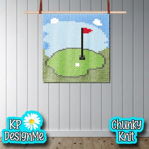 Golf Platz Decke Muster: Grobstrick Fingermuster (Digitaler Download)
