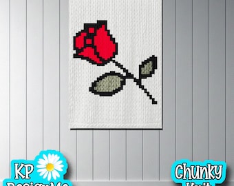 Rose Blanket Pattern: Chunky Finger Knit Design (Digital Download)