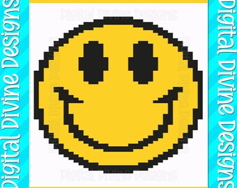 Smiley Face Blanket Pattern: Chunky Finger Knit (Digital Download)