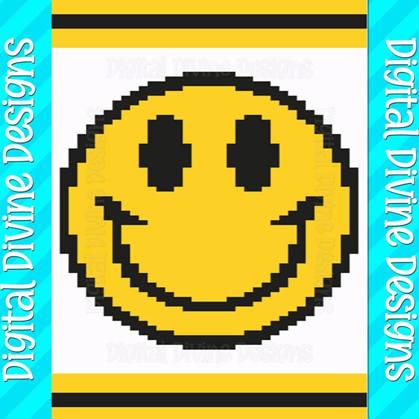 Padrão de cobertor com carinha sorridente: tricô grosso com dedos (download digital)