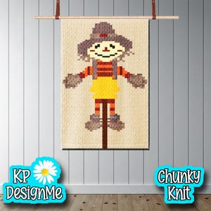 Cutie Scarecrow Blanket Pattern: Chunky Finger Knit Yarn (Digital Download)