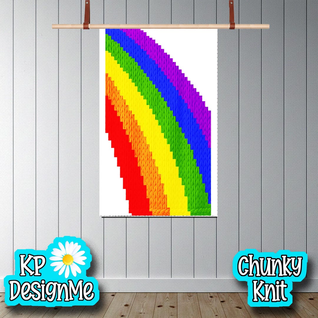 Rainbow Arch Blanket Pattern: Chunky Finger Knit (digital Download) - Etsy
