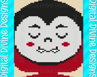 Cutie Vampire Blanket Pattern: Chunky Finger Knit Yarn (Digital Download)