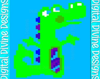 Crocodile Blanket Pattern: Chunky Finger Knit Alligator (Digital Download)