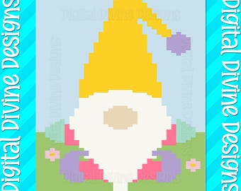 Spring Gnome Blanket Pattern: Chunky Finger Knit (Digital Download)