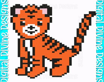 Tiger Blanket Pattern: Chunky Finger Knit, Full Body Striped (Digital Download)
