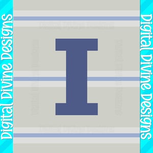 Eu personalizei o padrão gráfico do bloco universitário para o padrão de download digital do cobertor de malha de dedo robusto somente, padrão de letra personalizado I