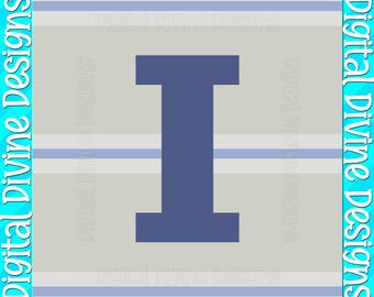Custom Collegiate Letter Chunky Knit Blanket Pattern (Digital Download)
