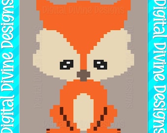 Fox Blanket Pattern: Chunky Finger Knit, Baby Blanket (Digital Download)