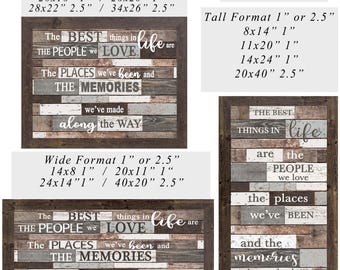 Framed Wood Sign - Things in Life Quote, Farmhouse Wall Decor