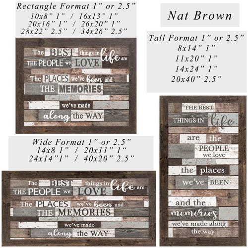 Panneau en bois encadré - Citation sur les choses de la vie, Décoration murale style ferme