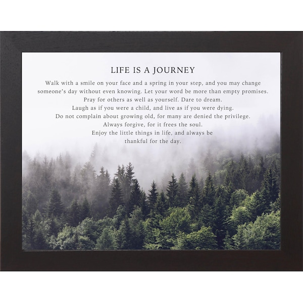 Life Is a Journey Wall Art – Inspirational Forest Quote