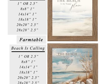 Beach Wall Art – The Beach Is My Happy Place Quote Decor