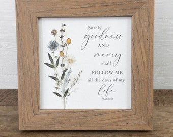 Surely Goodness and Mercy Wall Art – Psalm 23 Scripture