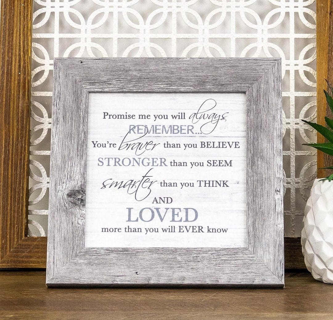 Stupell Industries Wall Plaque – 'Always Remember Braver Stronger Smarter Loved' Kids Decor