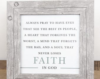 Christian Scripture Framed Print: Inspirational Faith Gift
