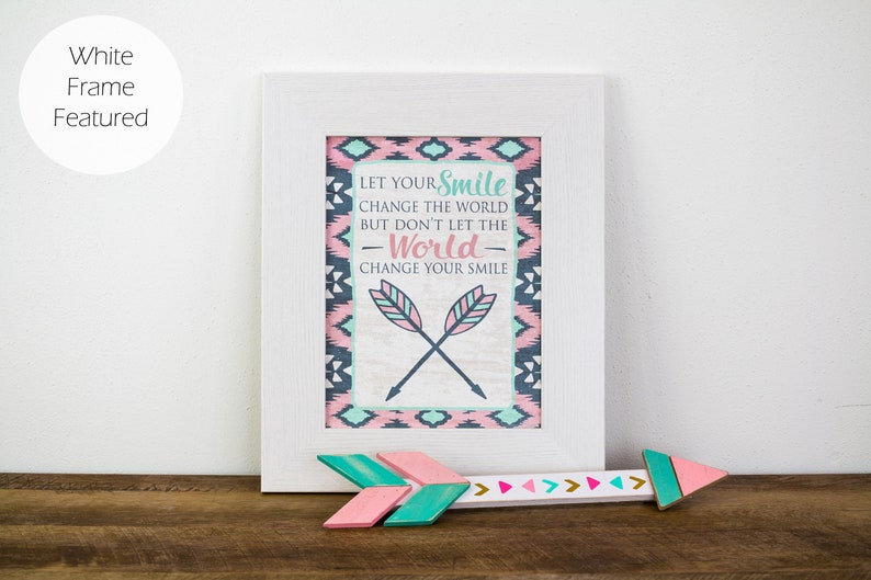 Let Your Smile Change The World Arrow Kids Room Girls Etsy