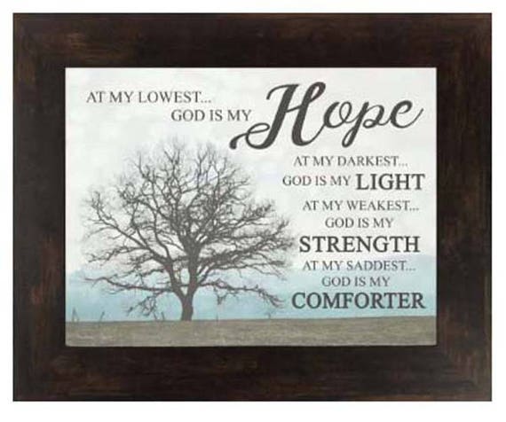 At My Lowest God Is My Hope Darkest He Is My Light Comforter Etsy