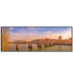 Panoramic Photo Print Paris - Le Pont des Arts Paris Poster Wall Art Color Home Decor