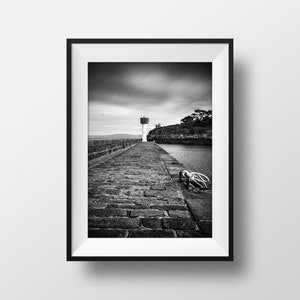 Fotografía de Bretaña - Pointe du Raz Finistère Seaside Ocean Image Fotografía de paisajes en blanco y negro Decoración de carteles de rocas