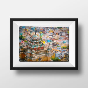 Fine ART Print South India  - Tiruchirappalli Trichy Fort Rock Temple Tamil Nadu Street View Color Photography Image Poster Wall Art Picture